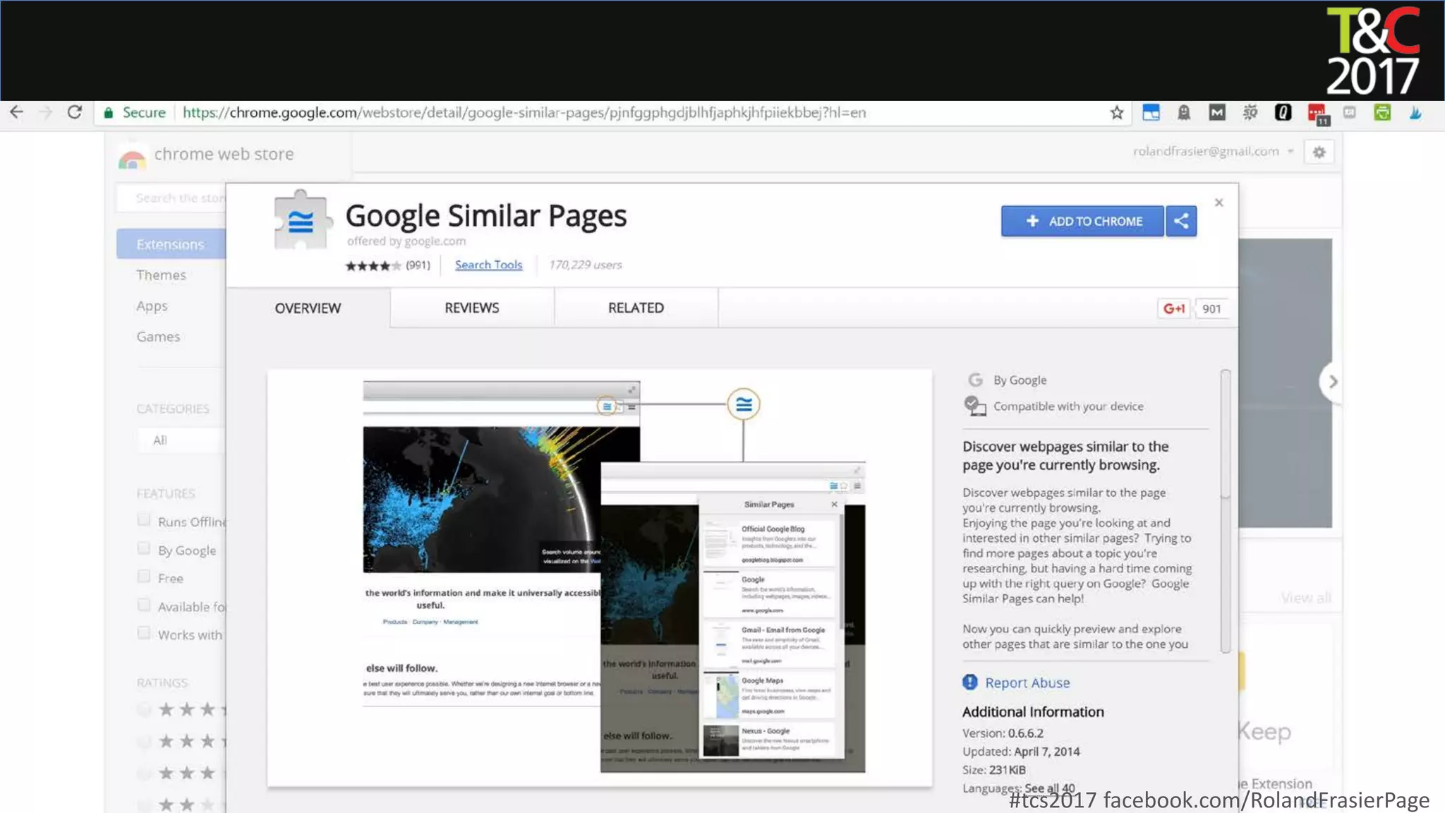 #tcs2017 facebook.com/RolandFrasierPage
 