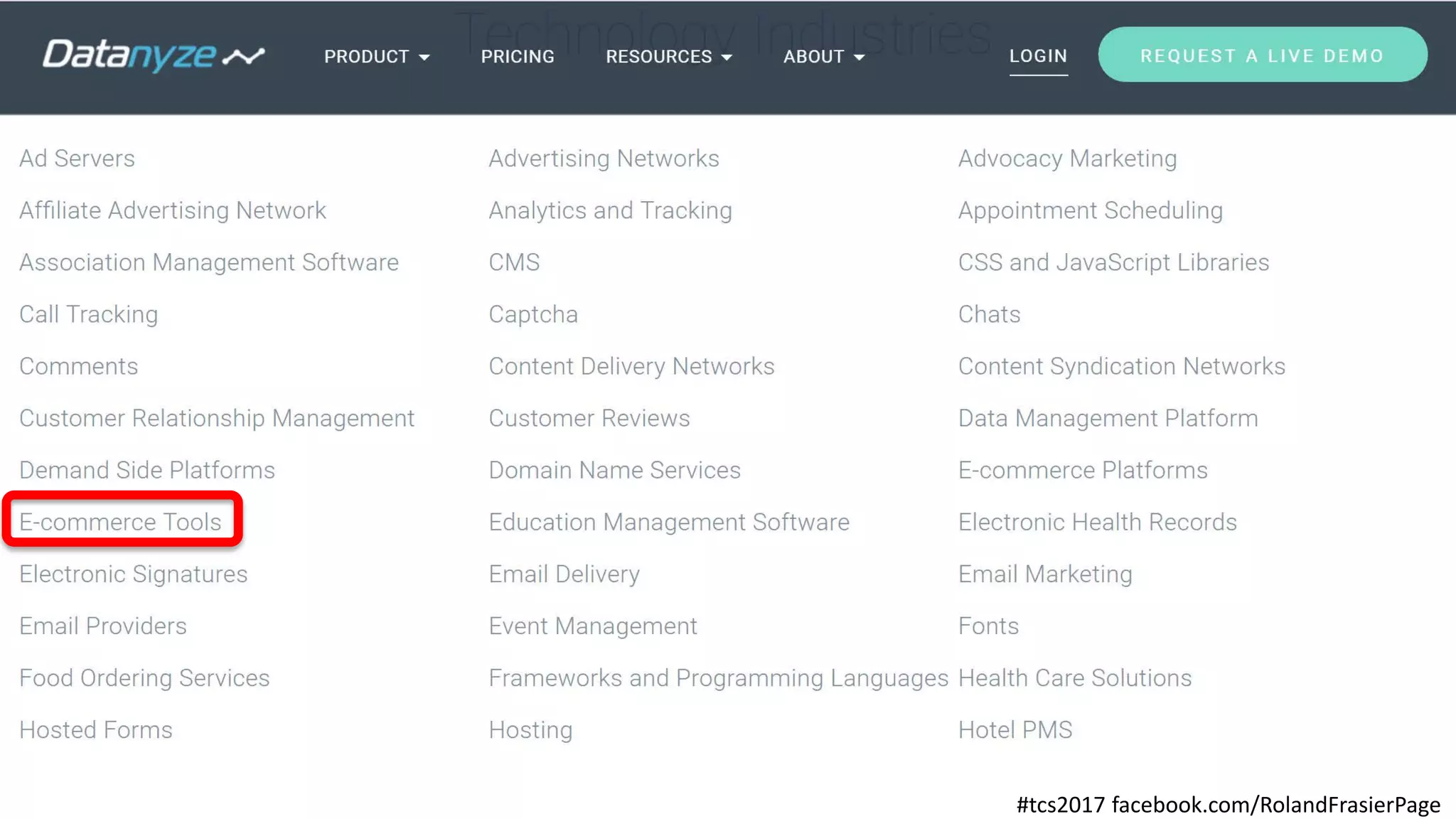 #tcs2017 facebook.com/RolandFrasierPage
 