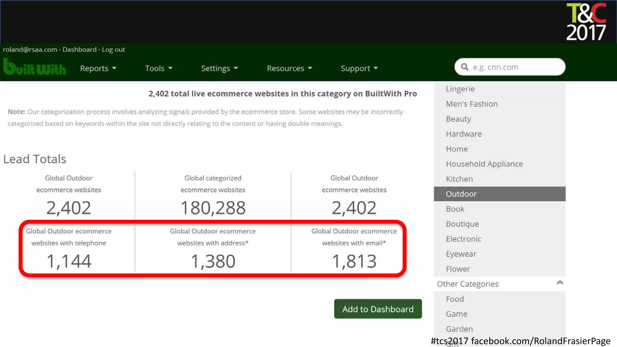 #tcs2017 facebook.com/RolandFrasierPage
 