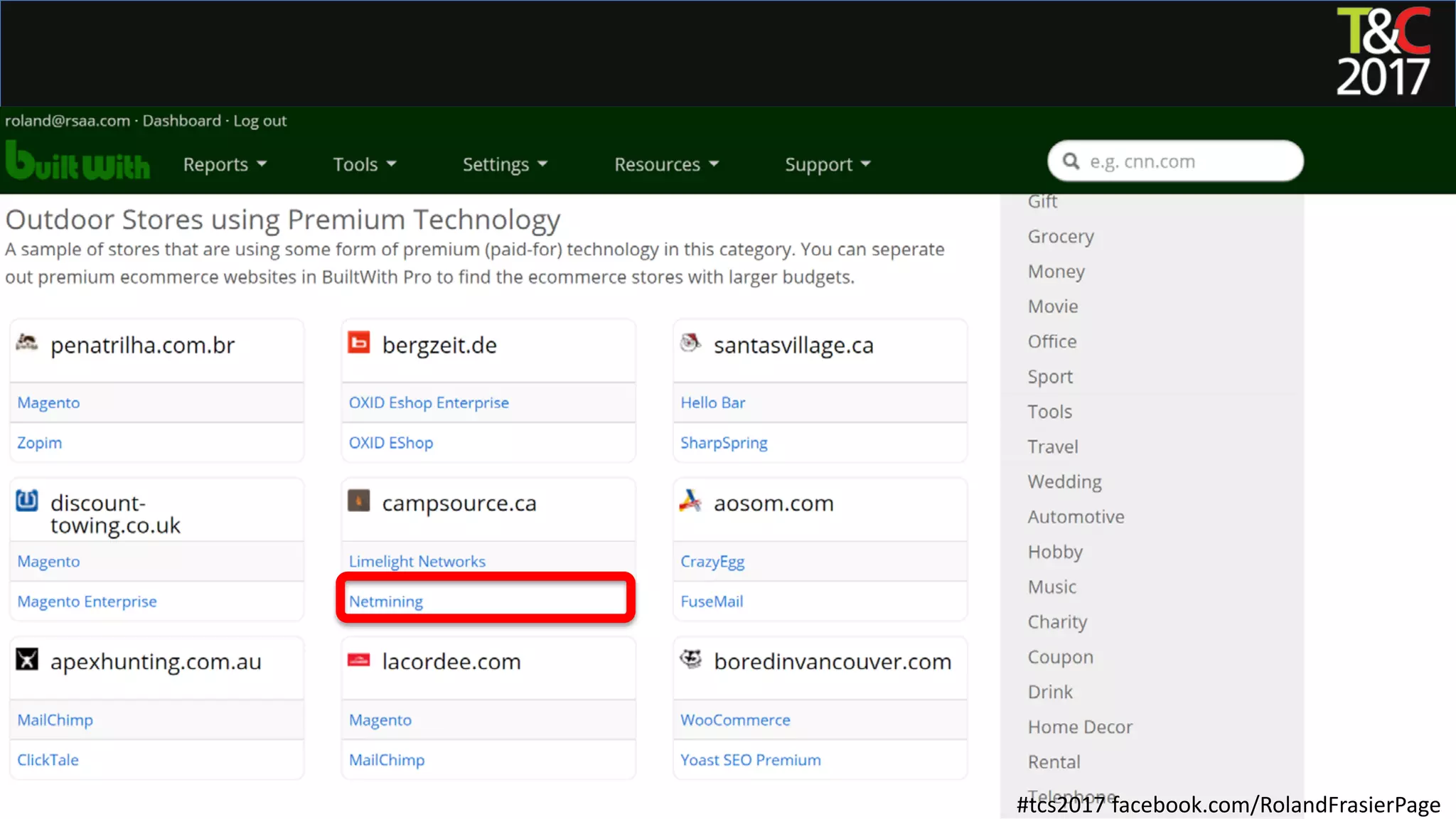 #tcs2017 facebook.com/RolandFrasierPage
 