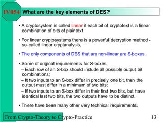Cryptosystem Components Crypto theory to practice | PPT