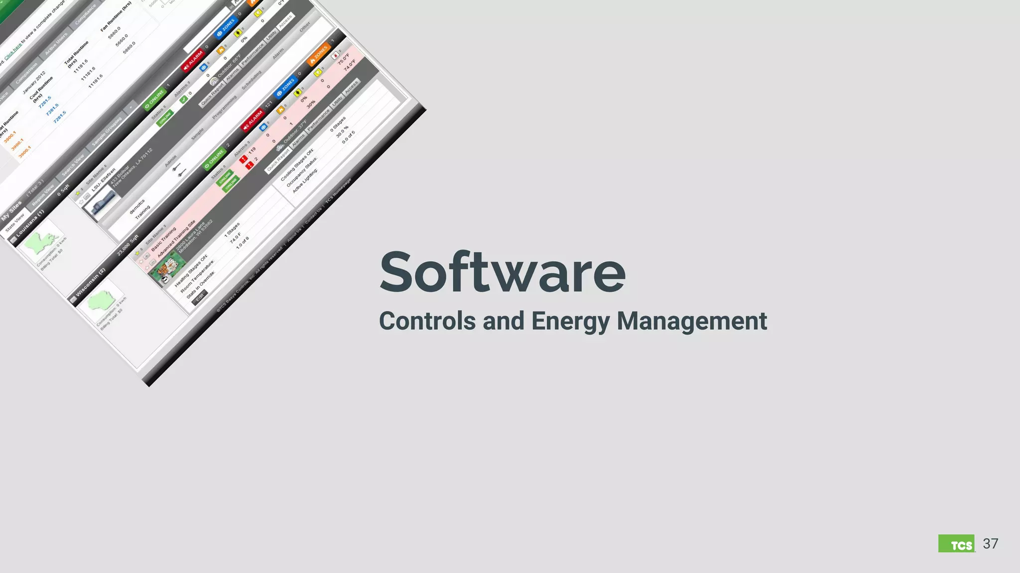 Software
Controls and Energy Management
37
 