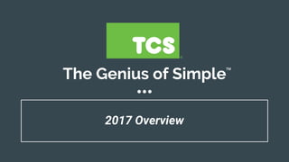 The Genius of Simple
2017 Overview
™
 