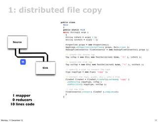 1: distributed file copy
                                public class
                                  Main
             ...