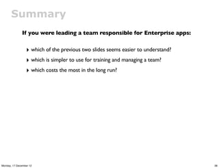 Summary
               If you were leading a team responsible for Enterprise apps:


                 ‣ which of the previ...