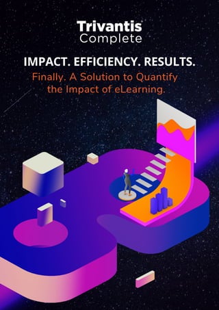 IMPACT. EFFICIENCY. RESULTS.
Finally. A Solution to Quantify
the Impact of eLearning.
 