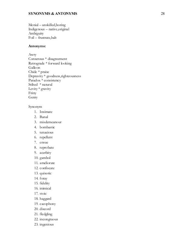 Tcs Synonyms And Antonyms