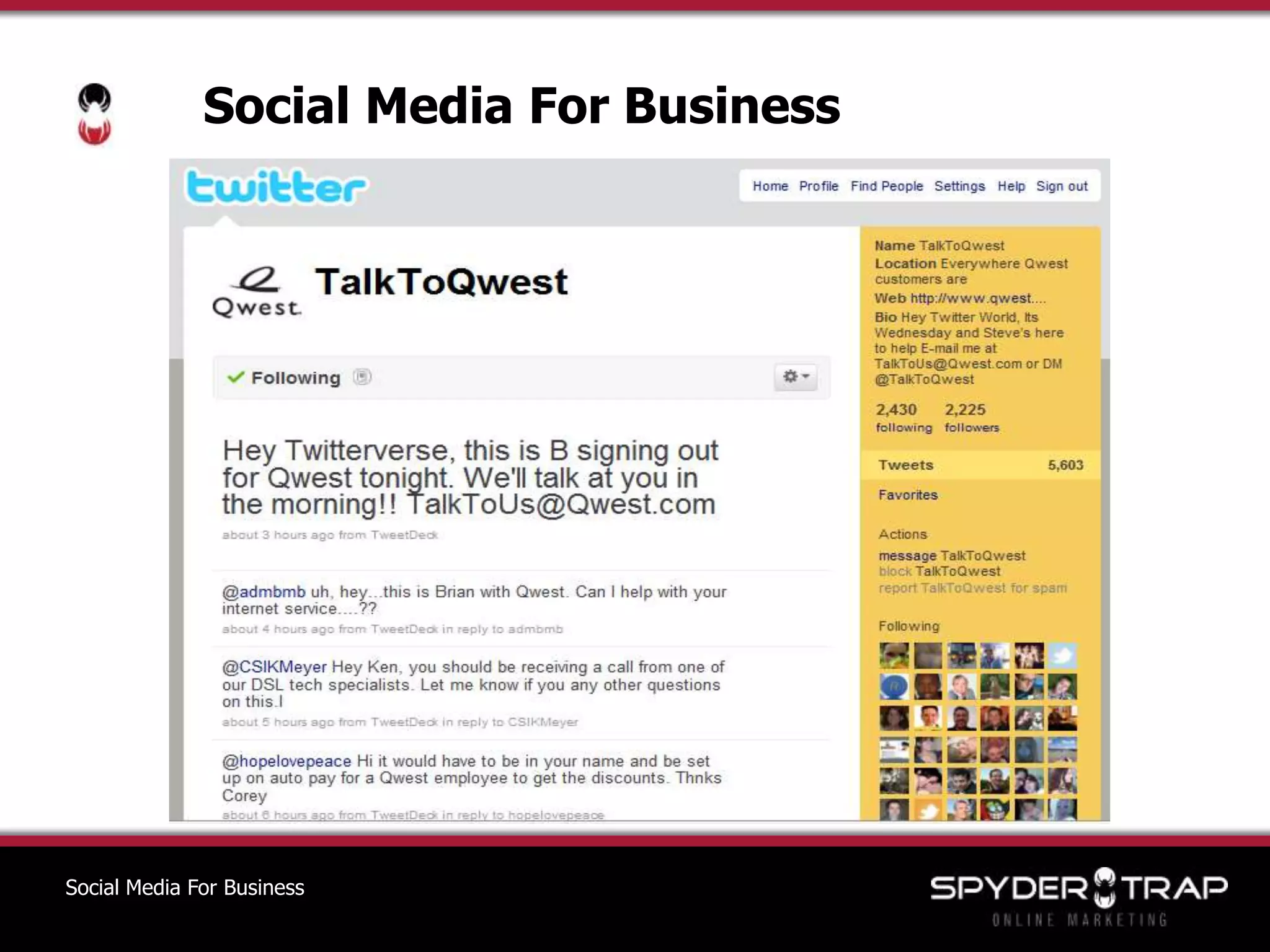 Social Media For BusinessKeys to success:Integration with all marketing effortsRealistic objective(s)Commitment to the causeTracking Social Media For Business