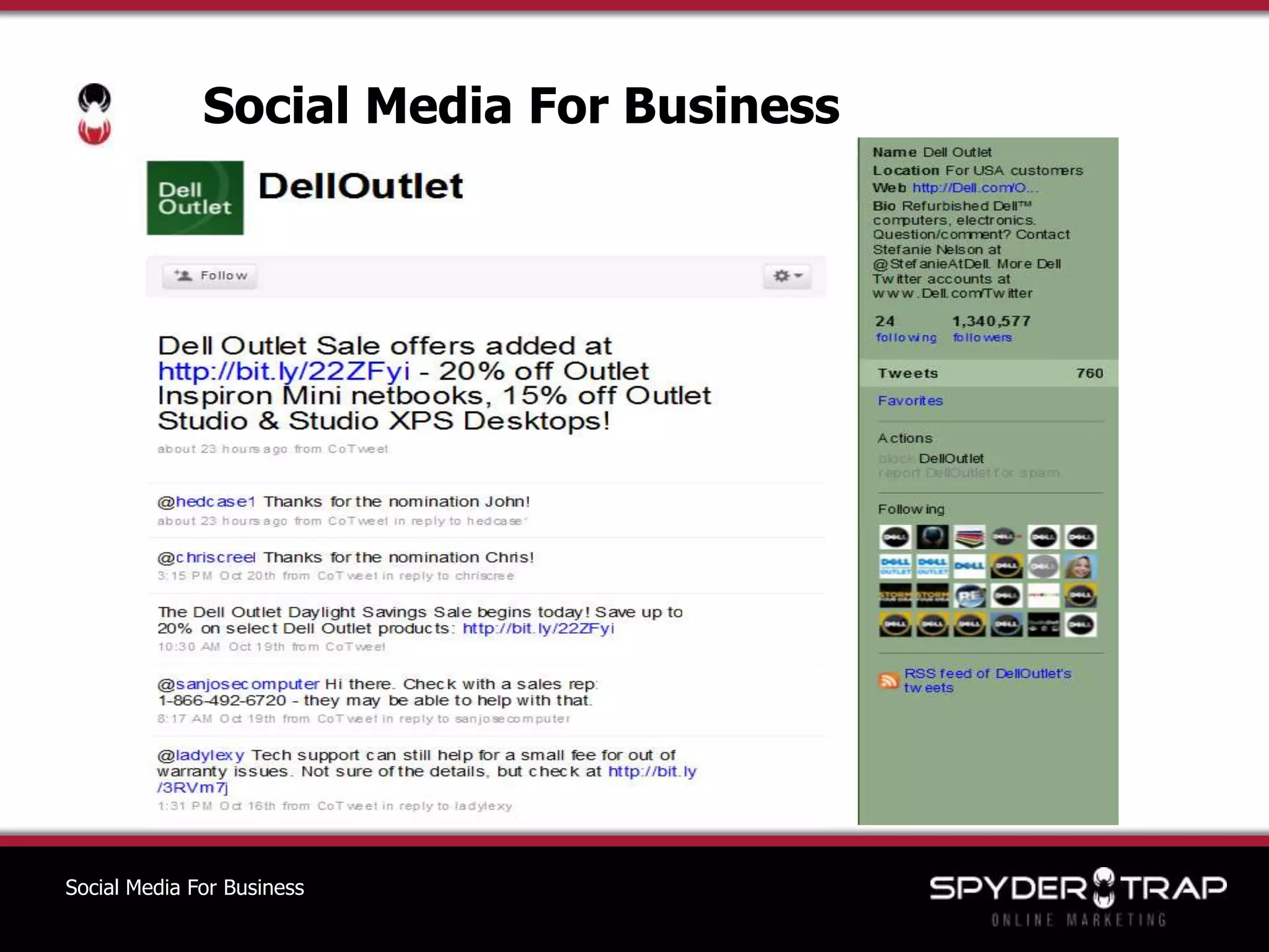 Social Media For BusinessWho is using social media well?Social Media For Business