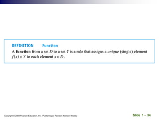 Slide 1 - 34
Copyright © 2008 Pearson Education, Inc. Publishing as Pearson Addison-Wesley
 