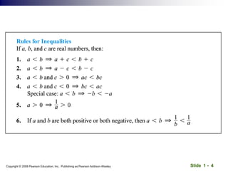 Slide 1 - 4
Copyright © 2008 Pearson Education, Inc. Publishing as Pearson Addison-Wesley
 