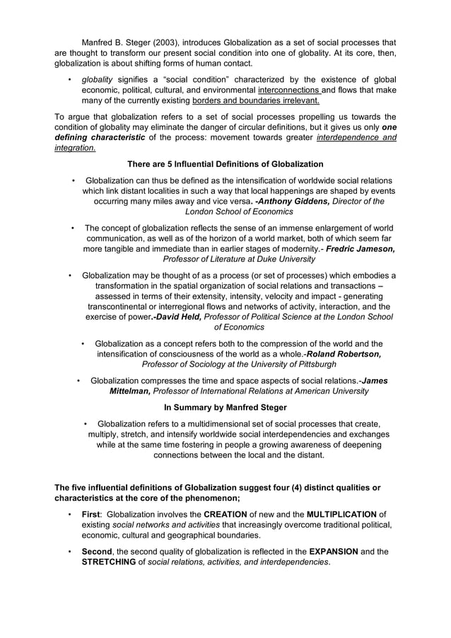 Tcw Module 1 The Contemporary World Pdf Science