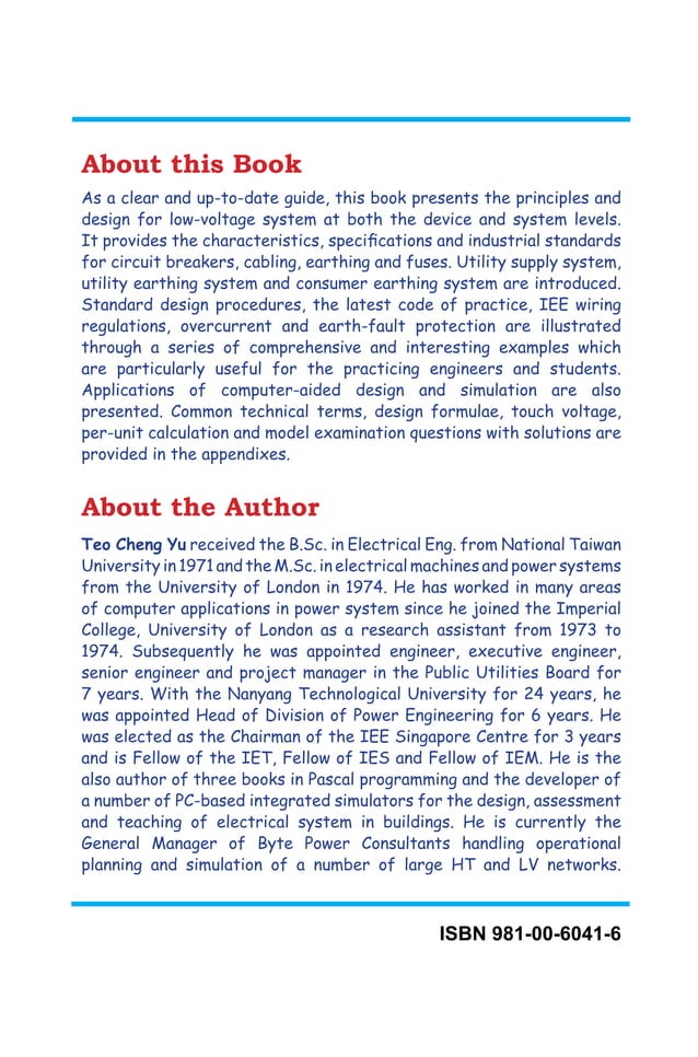 Principles and Design of LV System | PDF