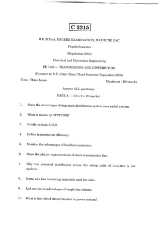 Transmission and Distribution.