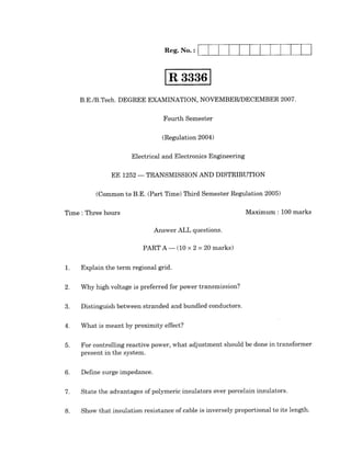 Transmission and Distribution.