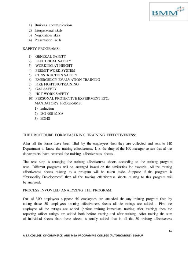 t d training development of bmm hospet warning letter for employee for misbehaviour