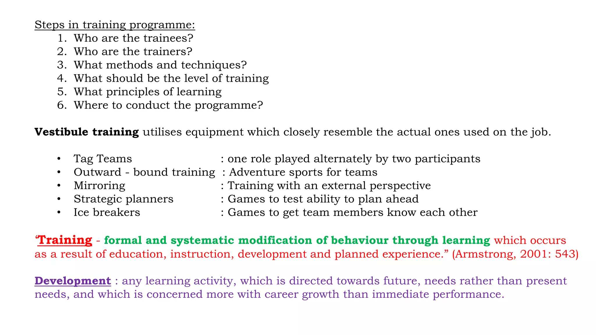 Training and Development | PPT