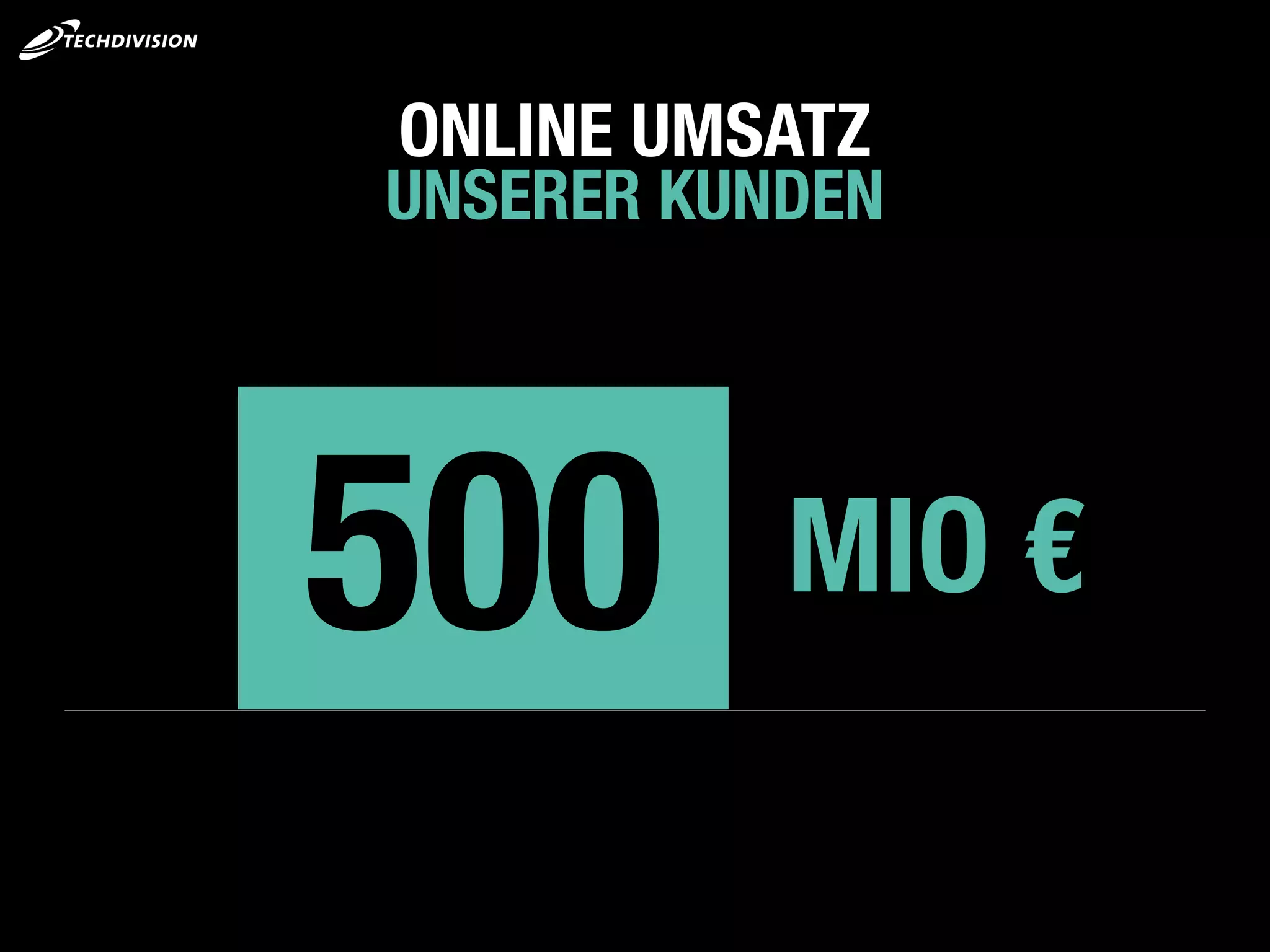 ONLINE UMSATZ
500
UNSERER KUNDEN
MIO €
 