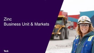 Zinc
Business Unit & Markets
 