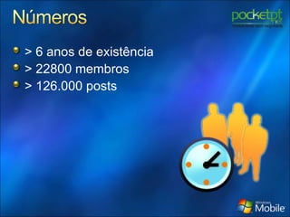 > 6 anos de existência > 22800 membros > 126.000 posts 