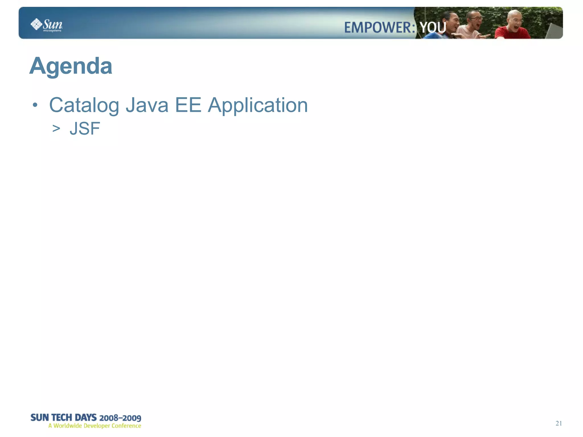 Agenda Catalog Java EE Application JSF 