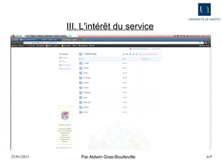 III. L'intérêt du service




25/01/2013       Par Aldwin Gras-Boutteville   6/9
 