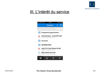 III. L'intérêt du service




25/01/2013       Par Aldwin Gras-Boutteville   8/9
 