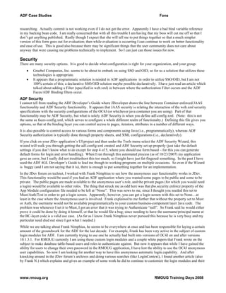 JSF (ADF) Case Studies Paper