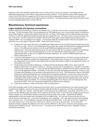 JSF (ADF) Case Studies Paper