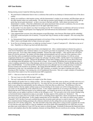 JSF (ADF) Case Studies Paper