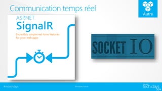 Communication temps réel 
#mstechdays Windows Azure 
 