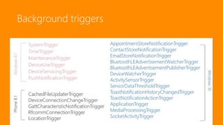 Background triggers
 