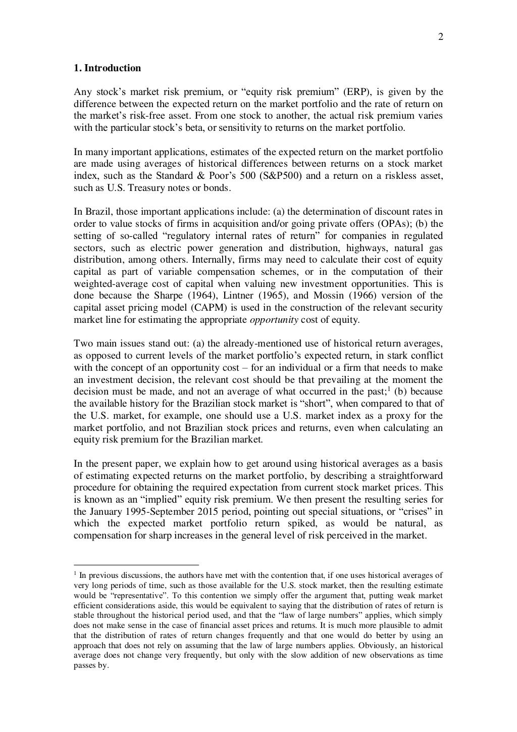 Determinants Of The Implied Equity Risk Premium In Brazil