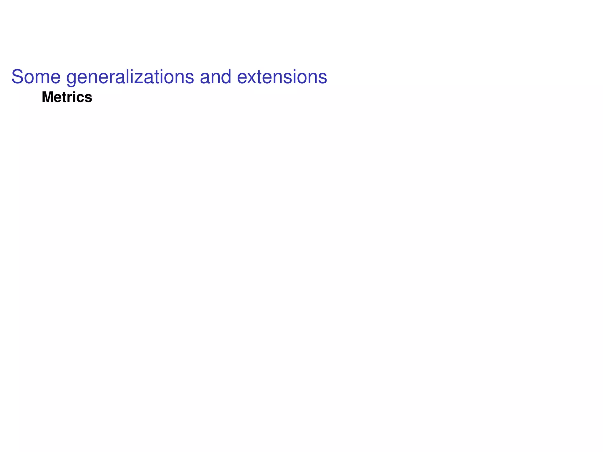 Some generalizations and extensions
Metrics
 