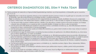 CRITERIOS DIAGNOSTICOS DEL DSM-V PARA TDAH
 