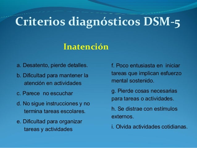 TDAH. DSM-5. TERAPIA PARA NIÑOS CON TDAH
