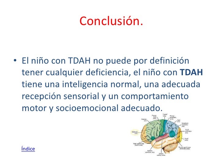 Tdah se presenta menores que tienen problemas de