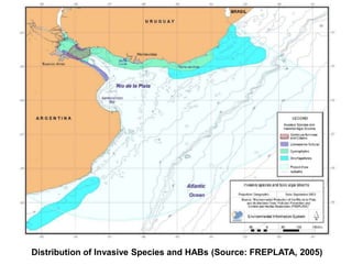 +
Distribution of Invasive Species and HABs (Source: FREPLATA, 2005)
 