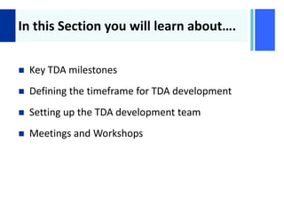 TDA/SAP Methodology Training Course Module 4 Section 1 | PPT