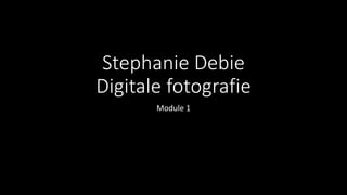 Stephanie Debie
Digitale fotografie
Module 1
 