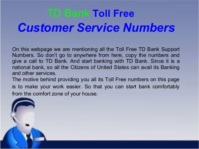 td bank customer care