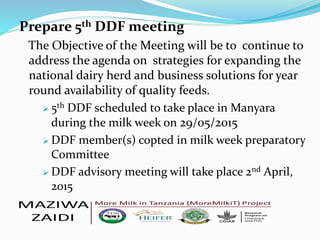 Tanzania Dairy Board progress report: Improving quality assurance and communication in Tanzania 