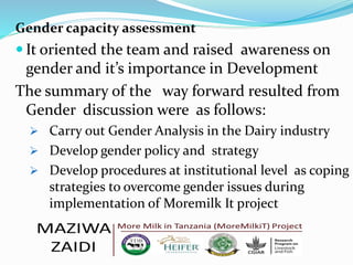 Tanzania Dairy Board progress report: Improving quality assurance and communication in Tanzania 