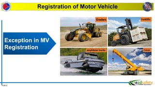PUBLIC
Registration of Motor Vehicle
Exception in MV
Registration
 