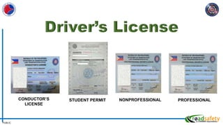 PUBLIC
STUDENT PERMIT NONPROFESSIONAL PROFESSIONAL
CONDUCTOR’S
LICENSE
 