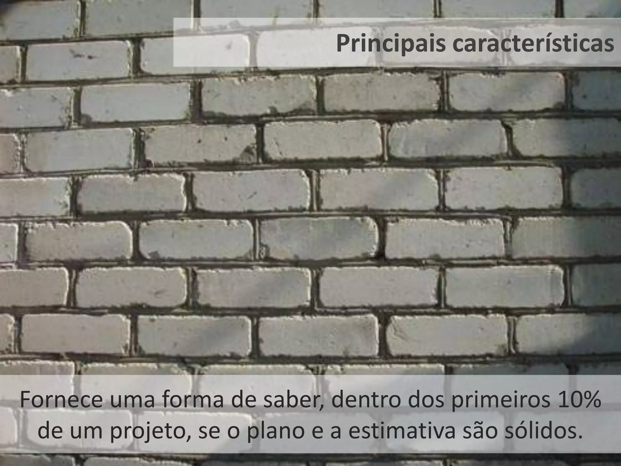  Em 2002, Stephen Palmer e John Mac Felsing publicaram o livro “A PraticalGuide to FeatureDrivenDevelopment”, com a versão completa, atualizada e comentada da metodologia.Principais característicasResultados úteis a cada duas semanas ou menos