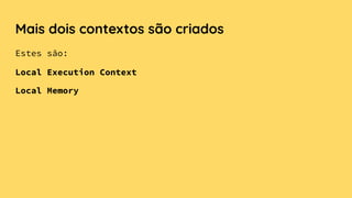 Mais dois contextos são criados
Estes são:
Local Execution Context
Local Memory
 