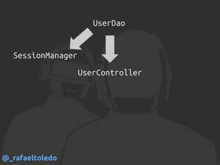 UserDao
UserController
SessionManager
@_rafaeltoledo
 
