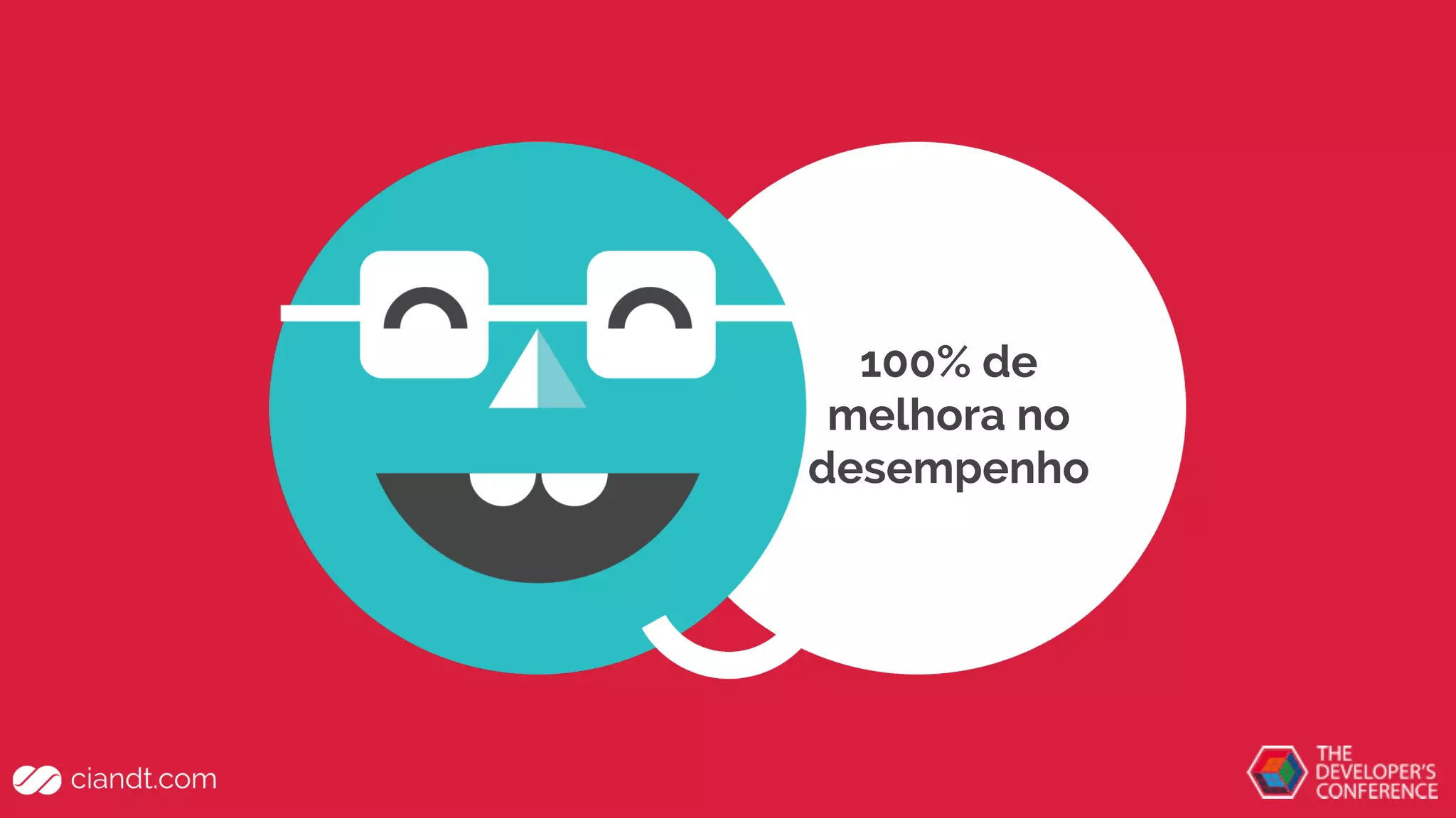 100% de
melhora no
desempenho
 