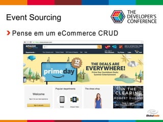Globalcode – Open4education
Event Sourcing
Pense em um eCommerce CRUD
 